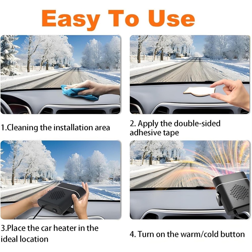 Portable Car Heater,150W Fast Heating & Cooling Fan,12V‎ Car - Picture 4 of 5